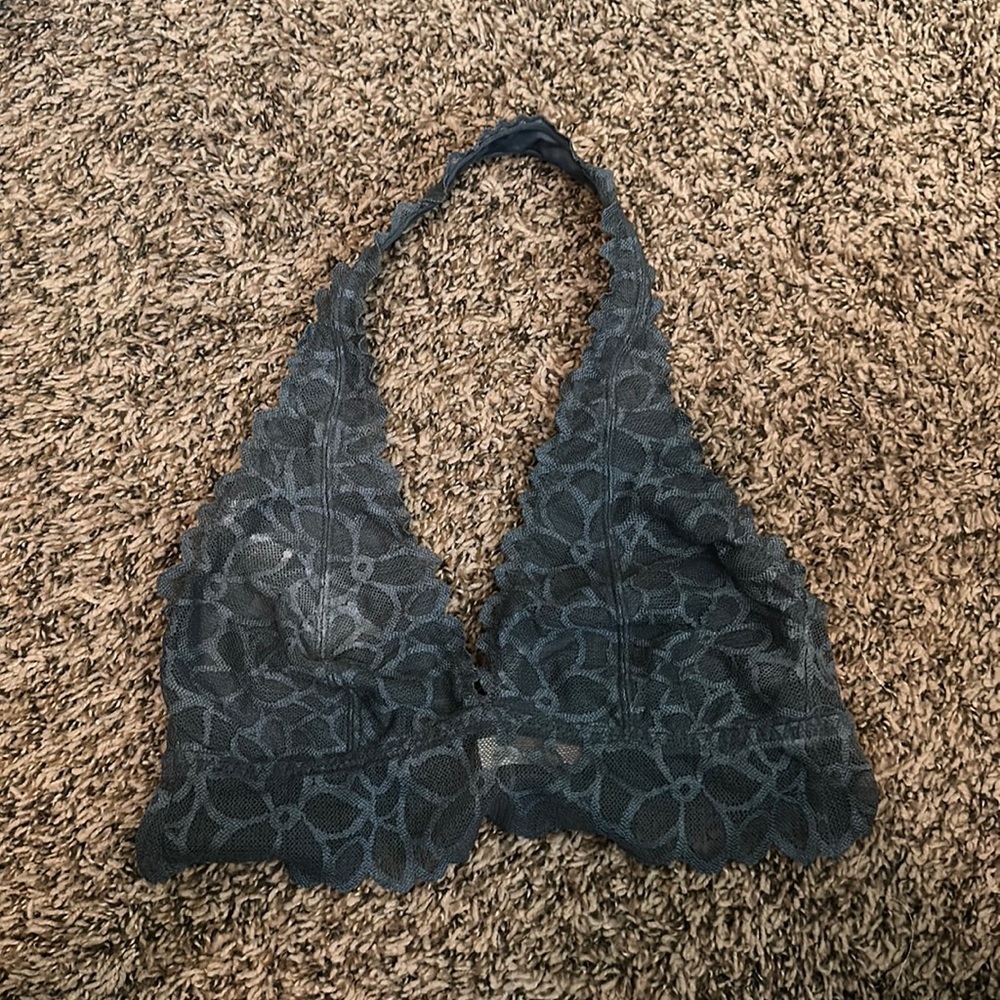 Pink VS brand size XS halter lace bralette blue